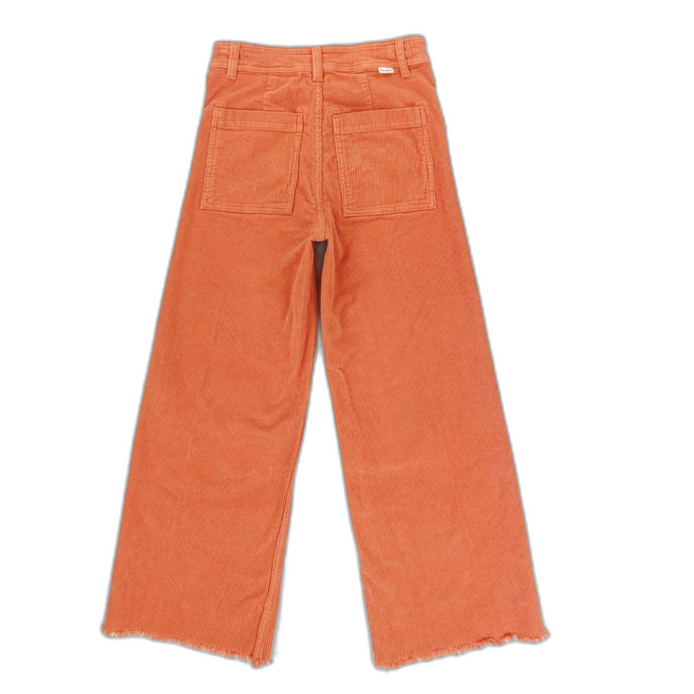 BILLABONG Free Fall Wide Leg Raw Hem Corduroy Pants 70s Beachy Boho VSCO Hipster - Picture 5 of 8